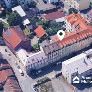 Prodej bytu 1+1, 40 m², Plzeň – Bělohorská ulice – obývací pokoj